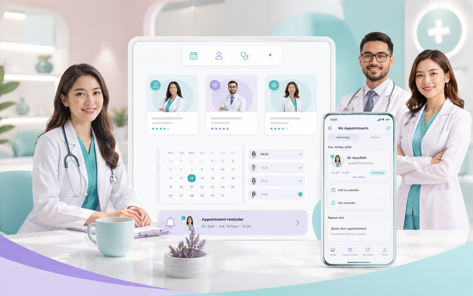 Visual Storefront Klinik Harmoni dan appointment