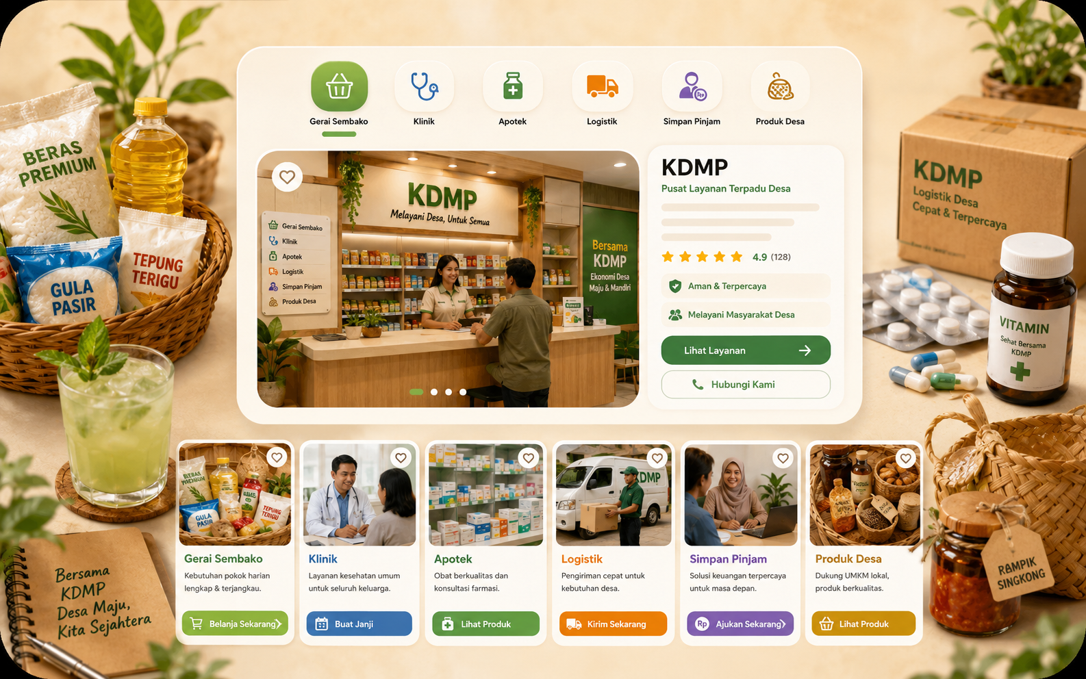 Visual Storefront KDMP Sejahtera Bersama