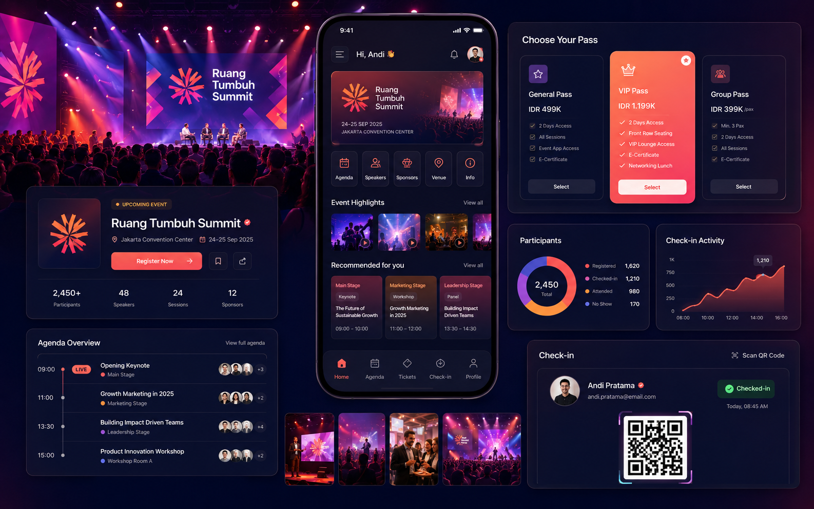 Visual Storefront Ruang Tumbuh Summit dan event ticketing