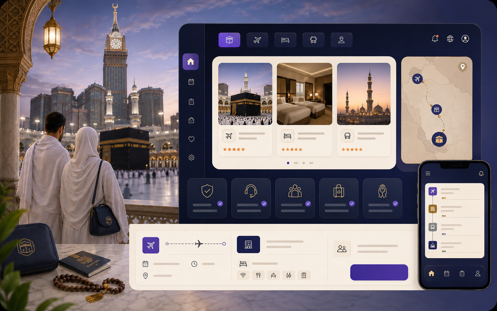 Visual Storefront Safar Ibadah Umrah dan Travel